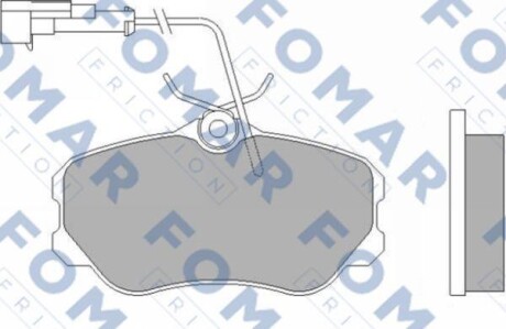 Комплект гальмівних накладок, дискове гальмо - FOMAR FO 455881