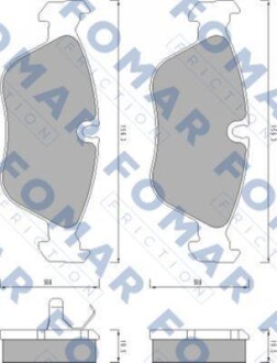 Комплект гальмівних накладок, дискове гальмо - FOMAR FO 457481