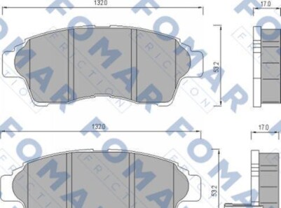 Комплект тормозных колодок - FOMAR FO 481681