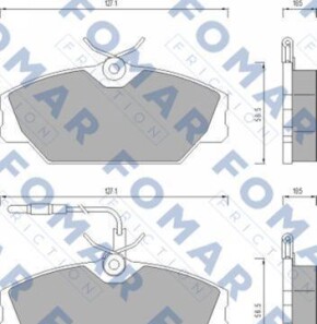 Комплект тормозных колодок - FOMAR FO 492681