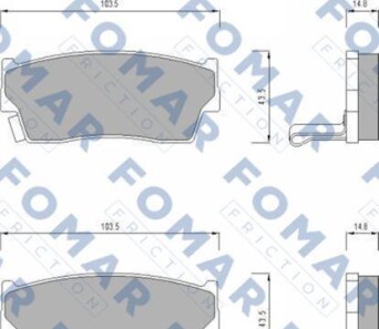 Комплект тормозных колодок - (5520060811, 5520060821, 5520060A41) FOMAR FO 623781