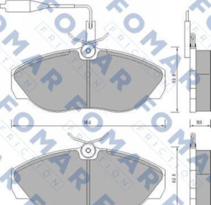 Комплект тормозных колодок - FOMAR FO 629481