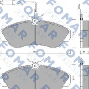 Комплект тормозных колодок - FOMAR FO 629681