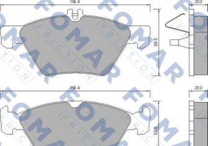 Колодки гальмівні дискові - FOMAR FO639081