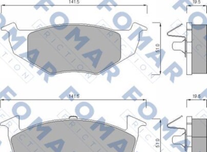 Тормозные колодки - FOMAR FO643281