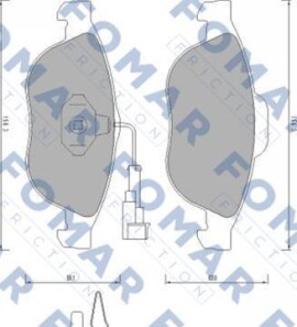 Комплект тормозных колодок - (9947935, 9948337) FOMAR FO 665881