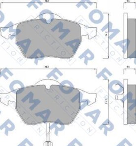Колодки гальмівні дискові - FOMAR FO668681