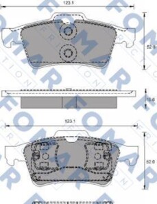 Комплект тормозных колодок - FOMAR FO686781