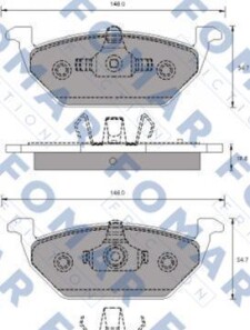 Колодки гальмівні дискові - FOMAR FO687681