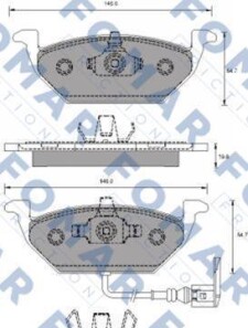 Комплект тормозных колодок - FOMAR FO687781