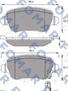 Комплект тормозных колодок - FOMAR FO 691781