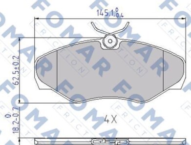 Комплект тормозных колодок - FOMAR FO 692681