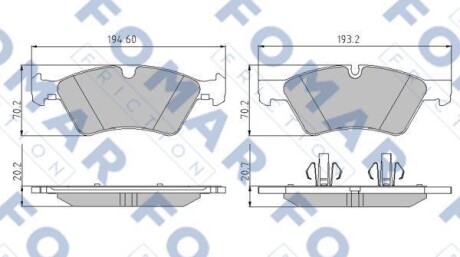 Колодки гальмівні дискові - FOMAR FO858781