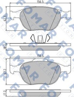 Колодки дискових гальм - FOMAR FO907781