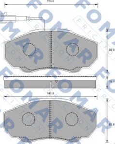 Комплект тормозных колодок - FOMAR FO909781