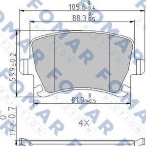 Колодки гальмівні дискові - FOMAR FO912381