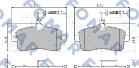 Комплект тормозных колодок - FOMAR FO 919881