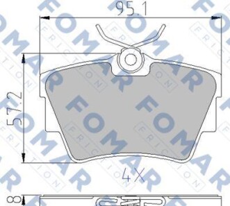 Комплект тормозных колодок - FOMAR FO 920281