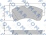 Комплект гальмівних накладок, дискове гальмо - (9074209901, 0044206820, 0044208220) FOMAR FO 921481 (фото 1)