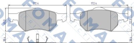 Комплект тормозных колодок - FOMAR FO 922781
