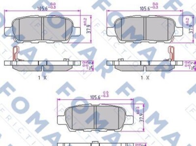 Комплект тормозных колодок - FOMAR FO 923981