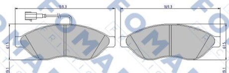 Комплект тормозных колодок - FOMAR FO 924481