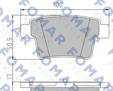 Комплект тормозных колодок - FOMAR FO 928581