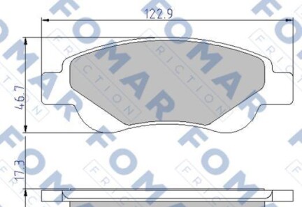 Комплект гальмівних накладок, дискове гальмо - FOMAR FO 929481