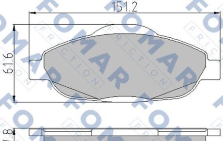 Комплект тормозных колодок - FOMAR FO 929581