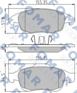 Комплект тормозных колодок - FOMAR FO 929981