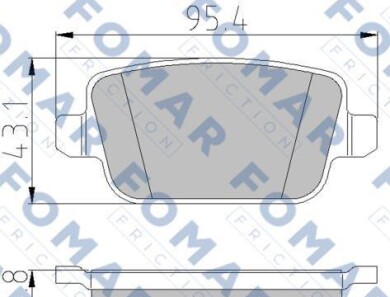 Колодки гальмівні дискові - FOMAR FO930781