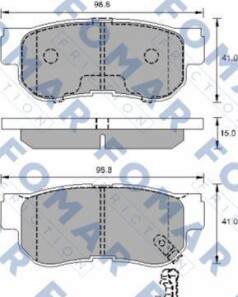Комплект тормозных колодок - FOMAR FO 931781