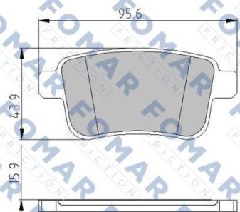Комплект тормозных колодок - FOMAR FO 935681