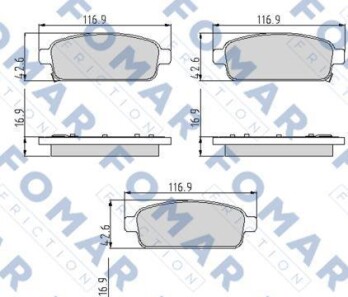 К-Т ТОРМ. КОЛОДОК CHEVROLET CRUZE 09-. OPEL ZAFIRA TOURER 11- REAR - FOMAR FO936481