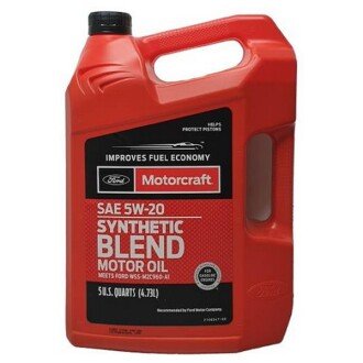 Моторна олива Motorcraft Premium Synthetic Blend 5W-20, 4,73 л (XO5W205Q3SP) - FORD 1081390