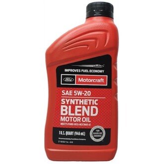 Моторное масло Motorcraft Premium Synthetic Blend 5W-20, 0,946 л (XO5W20Q1SP) - FORD MXO5W20LSB1