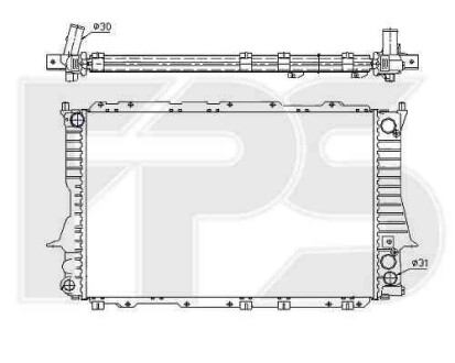 Радиатор - (4A0121251Q, 4AO121251R, 4A0121251L) FPS 12 A458