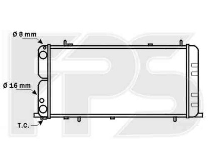 Радиатор - (443121253C, 431121253A) FPS 12 A836