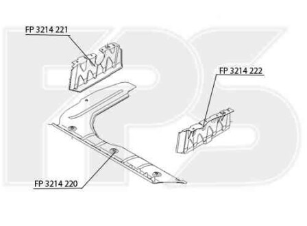 Защита двигателя лев. платсм. - FPS 3214 221