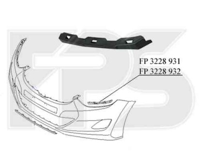 Крепеж бампера пер. лев. - FPS 3228 931