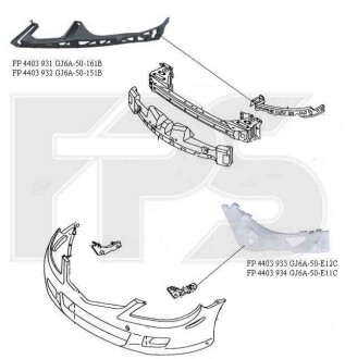 Крепеж бампера пер. пра. 2 (см. рис.) - FPS 4403 934