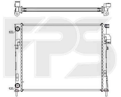 Радиатор, охлаждение двигателя - (4414691, 4414161, 91166000) FPS 52 A981