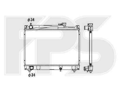 Радиатор - (177008E36, 1770077E30, 1770077E00) FPS 68 A516
