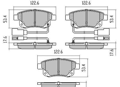 Комплект тормозных колодок, дисковый тормоз - FREMAX FBP-1452