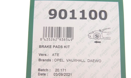 Фото 3 - Комплектуюча колодок FRENKIT 901100