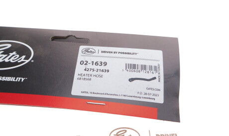 Фото 2 - Автозапчастина Gates 02-1639 (021639)