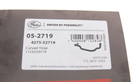 Фото 2 - Патрубок системи охолодження Gates 05-2719 (052719)