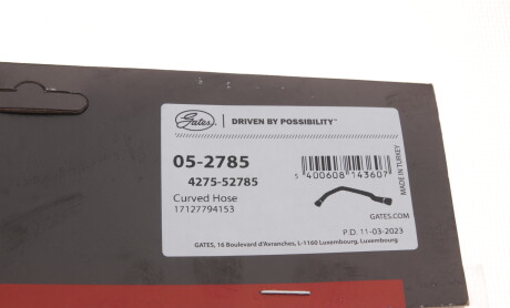 Фото 7 - Патрубок системы охлаждения Gates 05-2785 (052785)