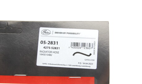 Фото 2 - Патрубок системи охолодження Gates 05-2831 (052831)