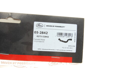 Фото 2 - Патрубок системи охолодження Gates 05-2842 (052842)